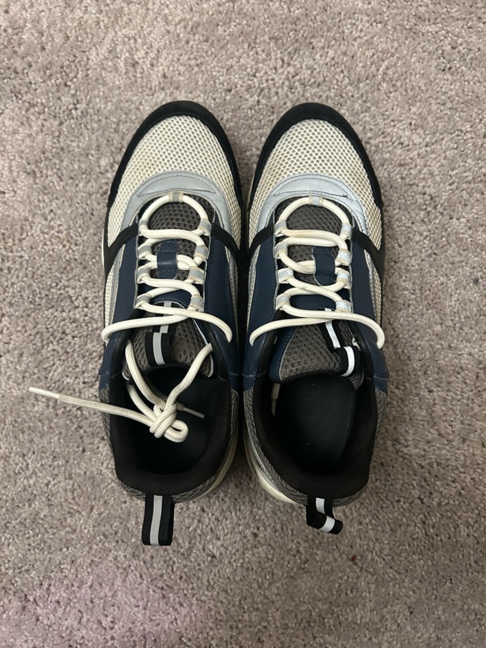 Dior Men's Sneakers in Cream, Navy & Black